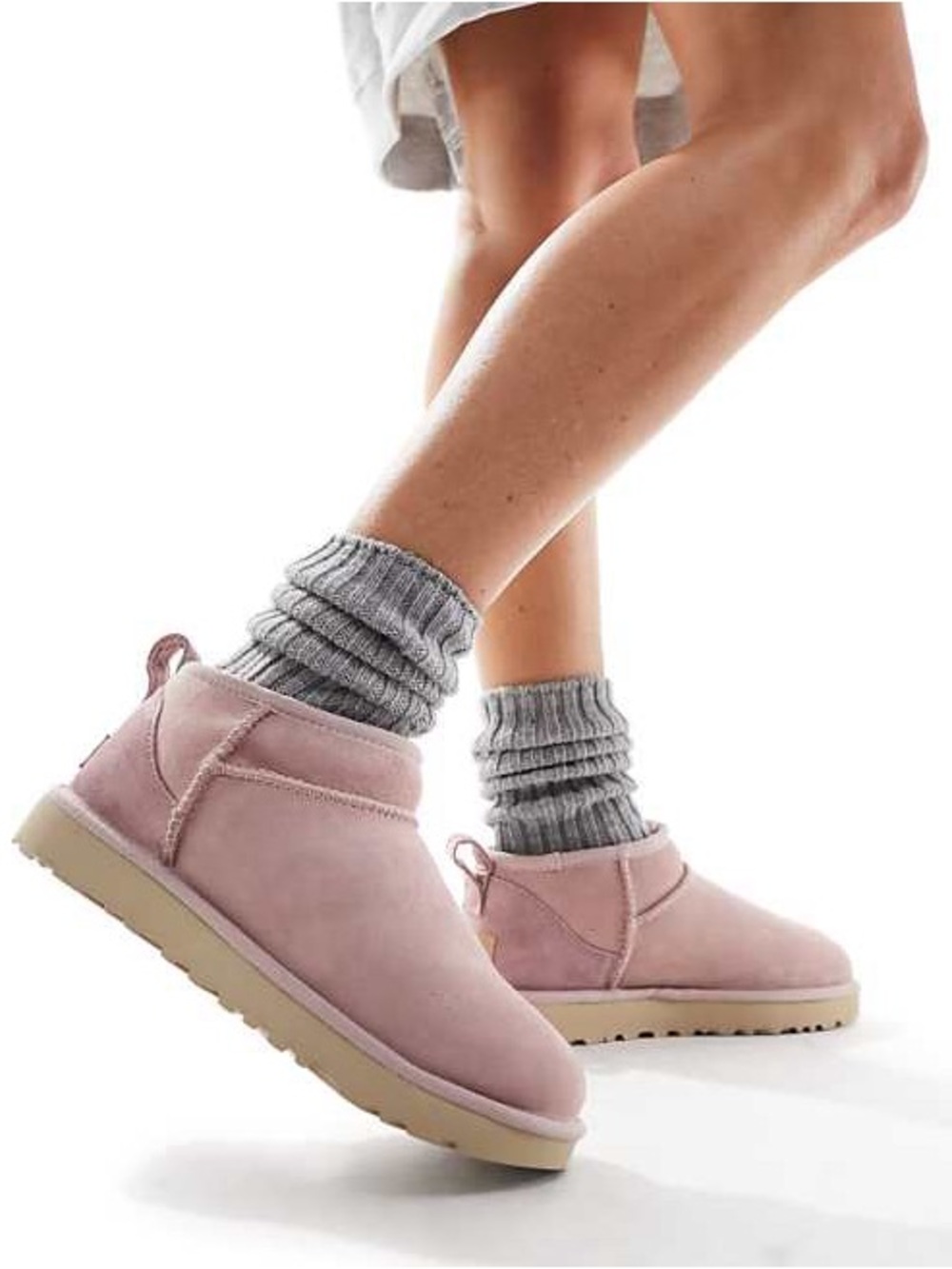 EUC UGG Classic Ultra Mini Pink Boots Size 9